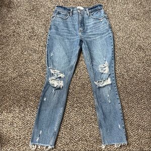 Distressed Abercrombie High Rise Skinny Jeans